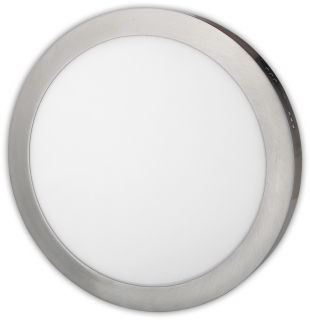 Stříbrné led světlo stropní 24W 4000K kulaté Satin Nikl